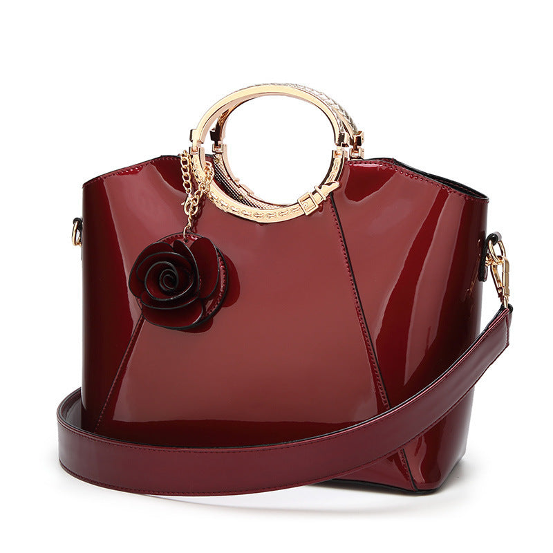 Red Wine Leather Handbag