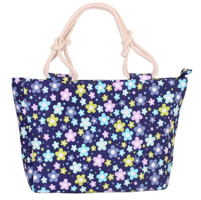 Blue Floral Handbag