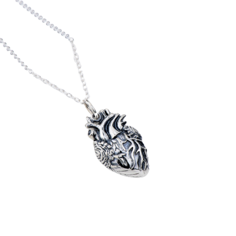 Silver Human Heart Pendant