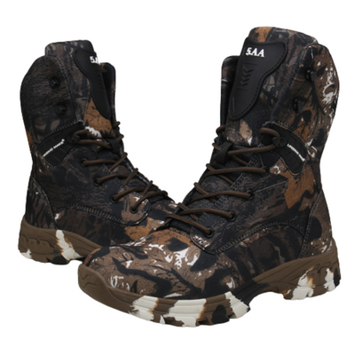 Brown High-top Tactical Boots