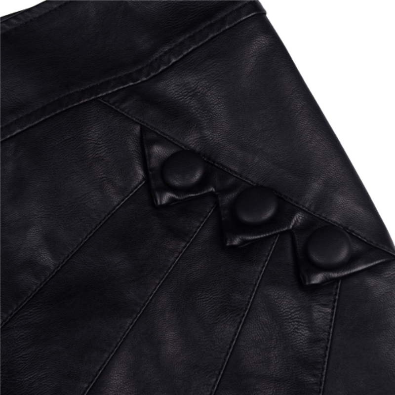 Faux Leather Mini Skirt Black