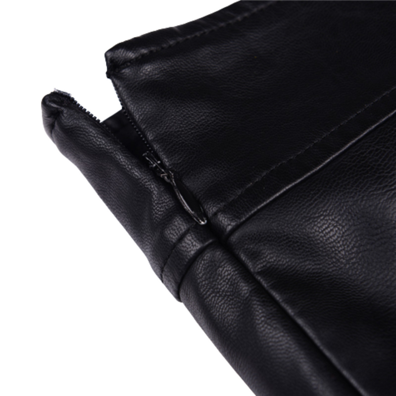 Faux Leather Mini Skirt Black
